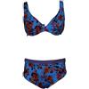 JUSTMINE Feeling by Bikini Double-Face Coppa C Azzurra/Multicolor B2627C 6100 Made in Italy tg XXXL - IT 52