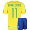 KINGDO Brazilie Maglia da Calcio Casa Ronaldinho - Bambini e Adulti - Ragazzi - Divisa da Calcio - Regali per Il Calcio - Abbigliamento Sportivo - Taglia 140