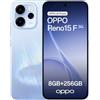 OPPO Reno15 F 5G Smartphone Android, 8+256GB, Display 6.57 120Hz, Fotocamera Grandangolare 50MP FOV 100°, AI Portrait Glow, Batteria 6500mAh, IP69, Ricarica flash 80W SUPERVOOC, Aurora Blue
