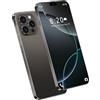 COTSRGT Smartphone I16 Pro Max 5G Android 14, Telefoni Cellulari Sbloccati, 16GB RAM, 1TB ROM, Schermo HD Da 7,3'', Fotocamera Da 72 MP 108 MP, Telefono Cellulare Dual SIM 0,Black-7.3 Inch