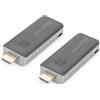 DIGITUS Sistema di Presentazione Wireless - per Laptop, Tablet, Smartphone - Plug & Play - Nessuna App/nessun Driver necessari - Nero-Argento