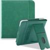 Yiernuo Custodia Compatibile con Kobo Libra Colour (2024)/Libra 2 (2021) 7 Pollici &Tolino Vision Color (2024)/Vision 6 (2021) eReader,Cover con Scomparto per Carte, Tracolla e Supporto,Verde