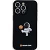 Yonds Queen Custodia carina per iPhone 13 mini, motivo astronauta spazio pianeta luna design elegante e morbido in TPU antiurto e antiscivolo Custodia (iPhone 13 mini, pianeta)