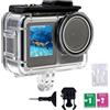 Walking Way Custodia Impermeabile per DJI Osmo Action 5 Pro/4/3, Custodia Subacquea Anti-Appannamento, Gabbia Supporta Immersioni a 60m con Attacco a Sgancio Rapido, Accessori con Viti