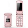 MENDUNER Smart Flip Phone 2G, Telefono Cellulare da 2,8 Pollici per Anziani, Doppio Schermo, Pulsanti Grandi, Torcia, Altoparlanti Ad Alto Volume, SOS, Fotocamera, Orologio Parlante,