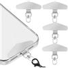 MUNZE Cordino Per Cellulare 4 Pezzi Argento Acciaio Inox Standard Universale