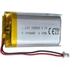 RmtcBal Batteria ricaricabile ai polimeri di litio da 3,7 V, 1100 mAh, 102540, prima di effettuare la pulizia, Confirm The Device and Connector Polarity with The Machine, JST Connector1.25 (10 x 25 x 40-1,25