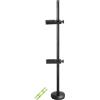 sourcing map Staffa di supporto GPU per scheda grafica, supporto GPU a doppia asta base magnetica 10-170 mm, supporto regolabile per scheda video desktop con livello, alluminio nero