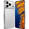 COTSRGT Telefono I17 Pro Max 5G, 16GB RAM, 1TB ROM, Display AMOLED Da 7,3 1440×3120, Fotocamera Pro Da 108 MP 78 MP, Batteria Da 8000 MAh, Snapdragon 8 Gen4 10core, Android 15, Sbloccato,Grey-7.3 Inch