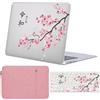 FFBOFFC Custodia Compatibile per MacBook Neo da 13 pollici Modello 2026 (A3404) con chip A18 Pro, Plastica Rigida Protettiva Cover & Tastiera Cover & Borsa, Sakura rosa