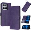 PanXCase Cover Libro per Motorola Edge 70 Fusion - Custodia PU Pelle Wallet, Supporto, 3 Porta Carte, Magnetica Antiurto Case (Viola)