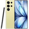 COTSRGT Smartphone S25 Ultra Sbloccati, 16 GB 1 TB, Fotocamera AI Da 72 MP 108 MP, 8000 MAh, Doppia SIM, 5G/4G, Android 14, Wi-Fi/GPS, Riconoscimento Facciale E Impronta Digitale,Gold-7.3 Inch