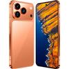 COTSRGT Telefono I17 Pro Max 5G, 16GB RAM, 1TB ROM, Display AMOLED Da 7,3 1440×3120, Fotocamera Pro Da 108 MP 78 MP, Batteria Da 8000 MAh, Snapdragon 8 Gen4 10core, Android 15, Sbloccato,Orange-7.3 Inch