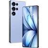 COTSRGT Smartphone S24 Ultra, 16 GB E 1 TB, Batteria Da 8000 MAh, Android 14, Fotocamera Da 72 MP 108 MP, Telefono Cellulare Da Esterno Sbloccato Da 7,3 Pollici, Slot Per 3 Schede 5G NFC,Blue-7.3 Inch