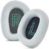 Defean Cuscinetti auricolari di ricambio in tessuto a rete e memory foam, compatibili con cuffie da gioco wireless Logitech G522 Lightspeed (pallido)