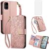 Asuwish Custodia per telefono per Samsung Galaxy A51 4G Cover a portafoglio con pellicola protettiva in vetro temperato e porta carte di credito supporto cerniera accessori ibridi cinturino da polso A