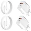 XIQUTOA 2 pezzi da 45 W USB C caricabatterie e cavo di ricarica per Samsung S25 Ultra/S25 Edge/S24 FE/S23 Plus/S22 S21 Galaxy A56 5G/A16 A17 A57 A26 A36 A25 A55 A35 A54 A535353 A53 A5/Z Fold 6 7/Z Film. p