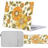 FFBOFFC Custodia Compatibile per MacBook Neo da 13 pollici Modello 2026 (A3404) con chip A18 Pro, Plastica Rigida Protettiva Cover & Tastiera Cover & Borsa, Fiore giallo vivace