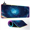 FANSU Tappetino Mouse RGB Vortice dell'universo 3D Tappetino per Mouse da Gioco Grande, 14 RGB Effetti Luce, Mousepad in Gomma Antiscivolo per PC, Tastiera, Laptop, Gaming (Stile 4,300x350x4mm)