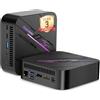 Blackview MP100 Mini PC, AMD Ryzen 7 5825U (8C/16T, fino a 4,5 GHz),16 GB RAM 512 GB SSD Mini PC Gaming,Triplo display 4K/WiFi 6/Bluetooth 5.2/USB 3.2/Tipo C/RGB/Desktop Compatto per Gaming e Lavoro