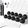 Inesore 5 paia di cuscinetti auricolari di ricambio per AirPods Pro 3 (2025) con kit di pulizia, tappi per le orecchie in silicone antiscivolo per Air Pods Pro 3 con custodia portatile (nero)