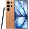 COTSRGT Smartphone S25 Ultra Sbloccati, 16 GB 1 TB, Fotocamera AI Da 72 MP 108 MP, 8000 MAh, Doppia SIM, 5G/4G, Android 14, Wi-Fi/GPS, Riconoscimento Facciale E Impronta Digitale,Orange-7.3 Inch