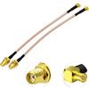 Eightwood DAB+ Antenna adattatore MCX maschio a SMA femmina pigtail cavo RG316 6pollici 15cm 2pcs per Wirelesse 2.4GHz Wifi Antenna Router