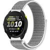 GIOPUEY Nylon Cinturini Compatibile con Garmin Forerunner 70, Traspirante Sport Loop Cinturino in Morbido Nylon Intrecciato, Donne Uomo - Grey