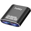 Fokky Splitter HDMI, splitter HDMI 4K 1 ingresso 2 uscite simultanee, splitter HDMI in alluminio 1 ingresso 2 uscite, adattatore per 2 monitor (non per schermo esteso)