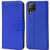 Verco custodia per Huawei P40 Lite, Case per Huawei P40 Lite Cover PU Pelle Portafoglio Protettiva, Blu