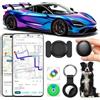 TDTOD GPS Tracker per Auto, Magnetica Localizzatore GPS Senza Abbonamento Compatibile con Android e iOS, Air Tracker con Custodia Magnetica Impermeabile per Auto/Moto/Bicicletta (nero)
