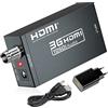 SHUITING Convertitore HDMI a SDI, HDMI a 3G/HD SDI, ingresso HDTV SDI adattatore di uscita 1080P per fotocamera home cinema