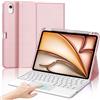 IVEOPPE Cover Tastiera per iPad Air 11 M4 2026/M3 2025/M2 2024 11 Pollici | Keyboard Touchpad Magnetico Staccabile, Italiano QWERTY, Custodia Tastiera Trackpad Bluetooth con Portapenna, Rosa chiaro
