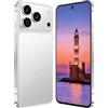 COTSRGT Telefoni Cellulari I17 Pro Max 5G, Smartphone Android 15.0, Telefono Cellulare Con Fotocamera Da 7,3 Pollici, 16GB RAM 1TB ROM, 8000 MAh, 78 MP 108 MP, Doppia SIM Gratuita Sbloccata,White-7.3 Inch