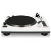 Lenco L-3808 White, Giradischi Trazione Diretta con Porta USB e Pre Phono escludibile, Black, White