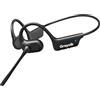 GREYOLK Cuffie Bluetooth Open-Ear con microfono a cancellazione del rumore, conduzione ossea, ultra leggera 33 g, autonomia 10H, Bluetooth 5.4, grigio e nero