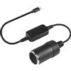 CERRXIAN 1 piede USB C maschio ad adattatore per accendisigari da tipo C a cavo di alimentazione per accendisigari Uscita tensione regolabile 5V-9V-12V-15V-20V PD Cavo di ricarica rapida Potenza 60 W