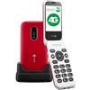 Doro 6820 4G Telefono Cellulare per Anziani - Conchiglia - Sportellino - Mini Telefono - Tasti Numerici Parlanti - Fotocamera - Tasto SOS - Base di Ricarica - Telefonia - Telefonino [Vers. Italiana]