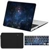 FFBOFFC Custodia Compatibile per MacBook Neo da 13 pollici Modello 2026 (A3404) con chip A18 Pro, Plastica Rigida Protettiva Cover & Tastiera Cover & Borsa, Notte stellata blu