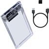 Pjeghbvop USB3.0 2.5 Clear Hard Disk Enclosure Case 5Gbps per facile accesso ai dati scatola del disco rigido