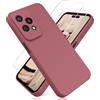 YiKaDa - Cover per Honor 200 Lite, con [2 Pack] Pellicola Protettiva in Vetro Temperato, Custodia Liquid Silicone Leggero - Rosa Scuro