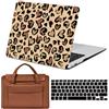 FFBOFFC Custodia Compatibile per MacBook Neo da 13 pollici Modello 2026 (A3404) con chip A18 Pro, Plastica Rigida Protettiva Cover & Tastiera Cover & Borsa, Stampa pantera marrone