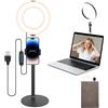 Auauraintt Luce Ad Anello Con Treppiede, 6.3 Ring Light, Luce per Selfie | 24 Staffa Triangolare, Luce ad Anello LED da 3 modalità di Illuminazione con 10 luminosità, Youtube e Video Selfie