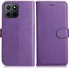 DENDICO Cover per Huawei Honor X8 5G / Honor X6 5G, Premium Portafoglio PU Custodia in PU Pelle, Flip Libro TPU Bumper Caso per Huawei Honor X8 5G / Honor X6 5G, Viola