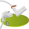 PerfectHD Perfect Cavo di alimentazione Euro, spina Euro a 90° angolata a presa IEC C7 a 90° angolata, cavo di alimentazione accessorio per elettrodomestici, 1,00 m, bianco