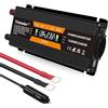 Yinleader Trasformatore di tensione 1200 W/2400 W 12 V 230 V Inverter Dual USB Power Inverter con 1 presa e display LCD, per auto, roulotte, barca, campeggio, viaggi