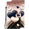 VQWQ Custodia per Xiaomi Redmi Note 14S 4G, Flip Cover a Portafoglio in Pelle PU Animale Slot per Schede Libro Cavalletto Supporto Cordino Chiusura Magnetica Wallet Case per Maschio Donna -[TX3]-Heart