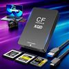ROCKETEK 3 in 1 Lettore di schede CFexpress di tipo B,XQD e SD,USB 3.1 (Gen 2) 10 Gbps adattatore lettore di schede CF Express di tipo B con cavo USB-A e USB-C,compatibile con Windows/Mac/Linux/Android,Nero