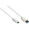 Good Connections Cavo USB 3.2 Gen.2-10 GBit/s / 3 A - Maschio A a USB-C™ Maschio - Conduttore di rame di alta qualità - Bianco - 0,5 m / 50 cm