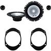 IPNOSIS Kit 4 Casse ALPINE SXE-1750S Per Ford Fiesta 2001-2008, Focus 1998-2005, Fusion 2002-2008, KA 1996-2008, Puma 2006 In Poi, Mondeo 1989-2007, Transit 1994-2006 Con 2 Supporti Anteriori